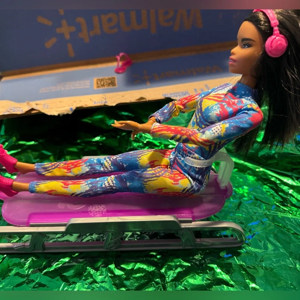 Barbie winter sports doll & sled